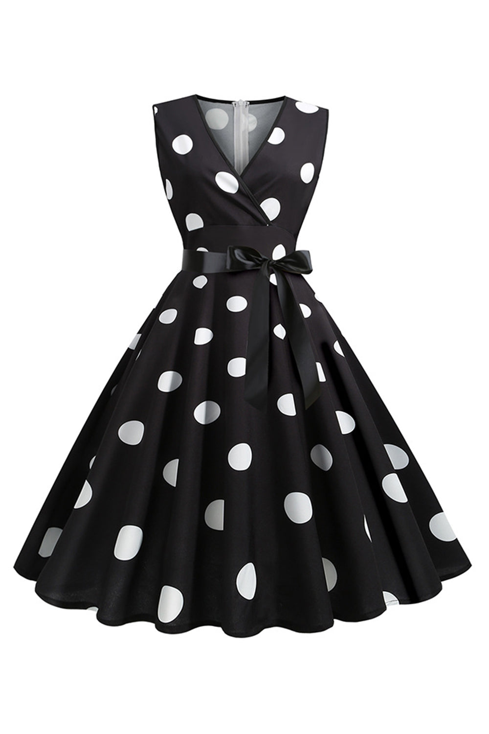 Light Blue Polka Dots Vintage 1950s Dress