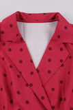 Red Polka Dots Swing 1950s Dress