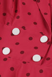 Red Polka Dots Swing 1950s Dress