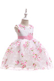 Cute Sleeveless Pink Girls' Party Dress