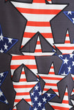 Black Cap Sleeves American Flag Printed Vintage Dress