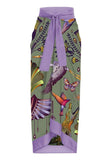 Purple One Piece Printed Swimwear