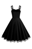 Hepburn Style Swing Black Vintage Dress