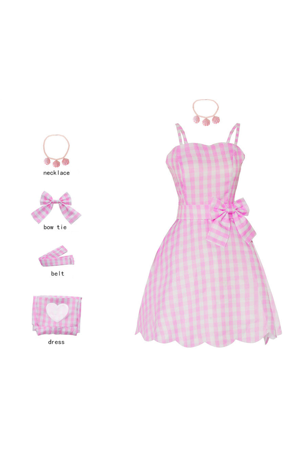 Pink Plaid Vintage 1950s Dress