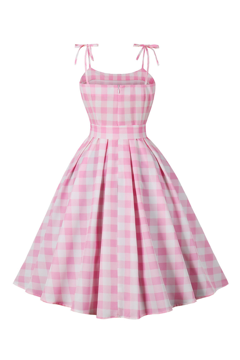 Pink Plaid Pin Up Vintage 1950s Dress