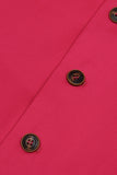 Fuchsia Single Breasted Shawl Lapel Men's Suit Vest