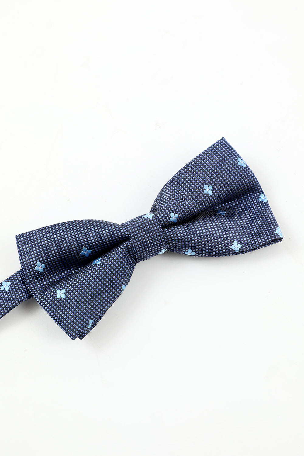 Navy Men's 5-Piece Accessory Set Tie and Bow Tie Pocket Square Flower Lapel Pin Tie Clip