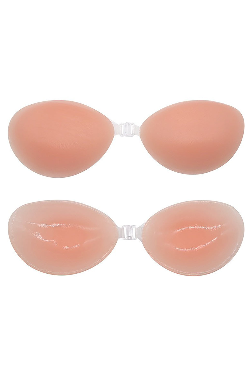 Anti-Slip Sticky Bras Adhesive Silicone Push Up Deep V Invisible Bra  Backless Strapless Bra for Women Nipple Covers (Color : Natural, Size : A)