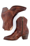 Brown PU Leather Chunky Steels Boho Boots