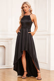 Asymmetrical Black Prom Dress
