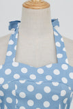 Halter Blue Polka Dots 1950s Dress