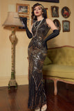 Black Ivory 1920s Formal Party Dress
