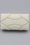 Ivory Beaded Pearls Party Clutch