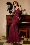 Sequins V-neck Long 1920s Dress