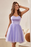 Sweetheart Purple A Line Homecoming Dress