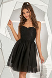 Black Sweetheart Homecoming Dress