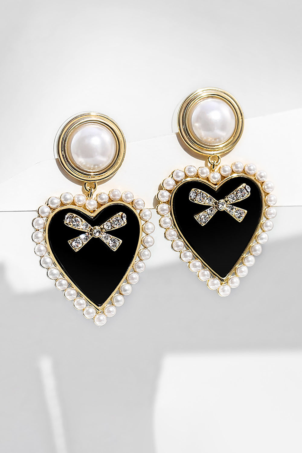 Buy Bindhani Women's Antique Black Golden Earrings With White Stone