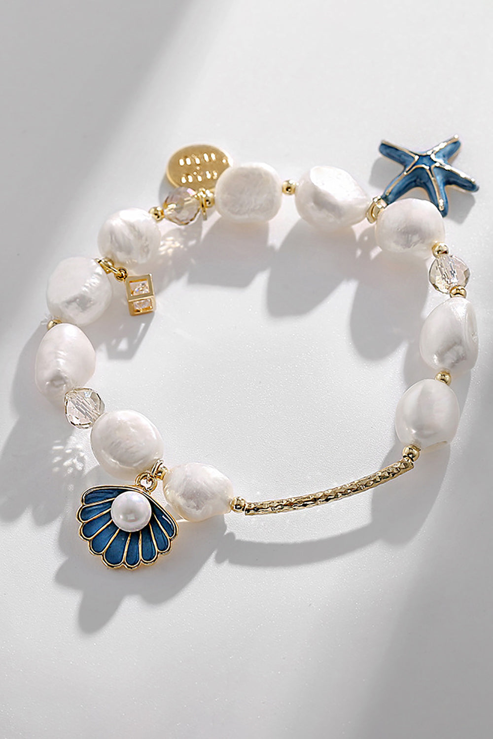 Blue Shell Starfish Pearl Bracelet
