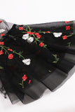 Black Long Sleeves Halloween Dress with Embroidery