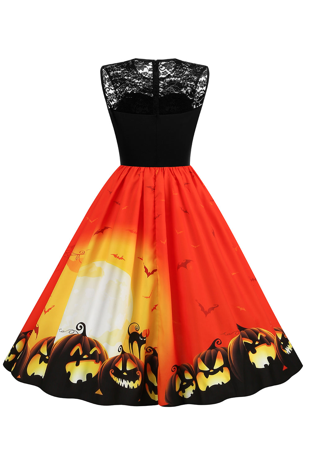 Jewel Neck Halloween Vintage Dress