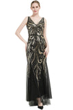 Sequins Tulle Sleeveless Mother of Bride Dress