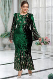 Plus Size Sparkly Velvet Mother of the Bride Dress