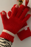 Christmas Gift Red Thermal Gloves