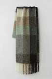 Yellow Coffee Faux Cashmere Plaid Scarf