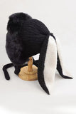 Black Rabbit Knitted Hat