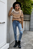 Turtleneck Vintage Striped Sweater