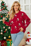 Pullover Crew Neck Snowflake Christmas Sweater