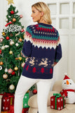 Fawn Jacquard Pullover Christmas Tree Sweater