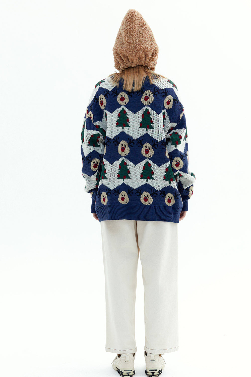 Long Sleeve Oversized Christmas Tree Sweater