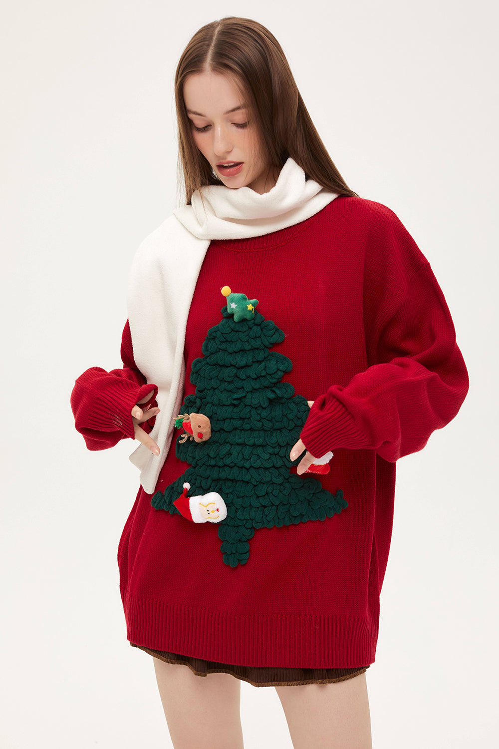 Loose Christmas Tree Long Sleeve Sweater