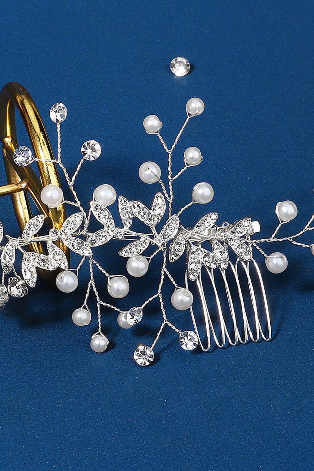 Handmade Rhinestone Pearls Bridal Hair Accessories