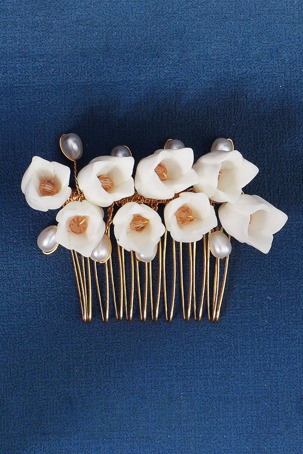 Handmade Pearl Resin Floral Headpiece