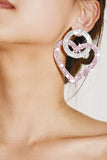 Sparkly Rhinestones Heart Earrings