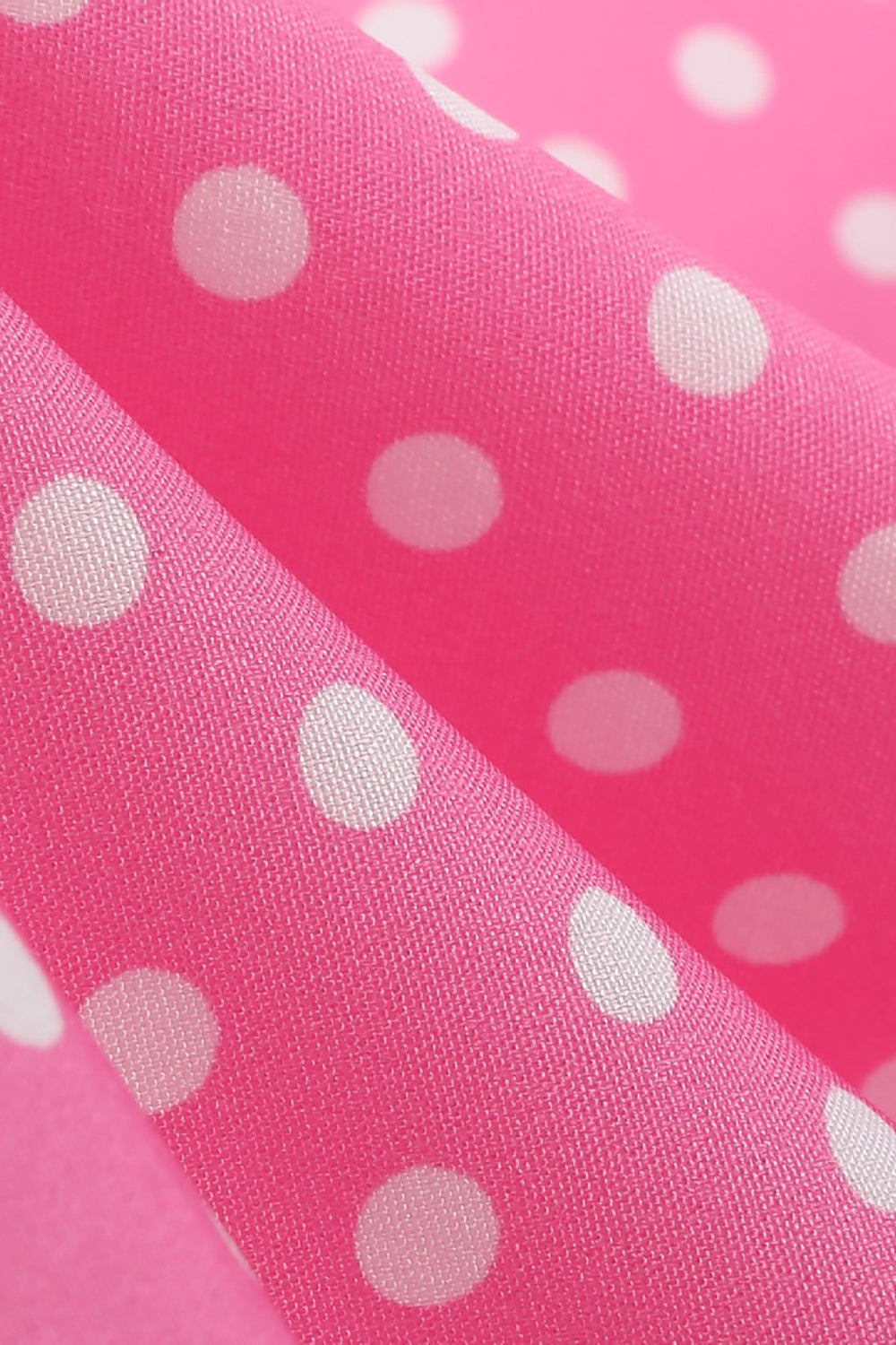 Pink Polka Dot Short Sleeves Peter Pan Vintage Dress