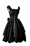 Halloween Black Vintage Dress with Lace