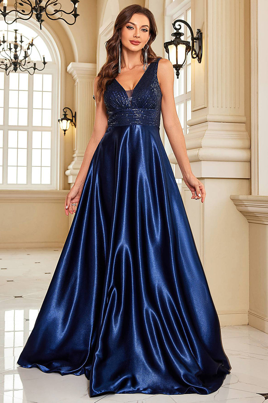 navy blue dress for baby girl Affordable Prom Dresses main image 0