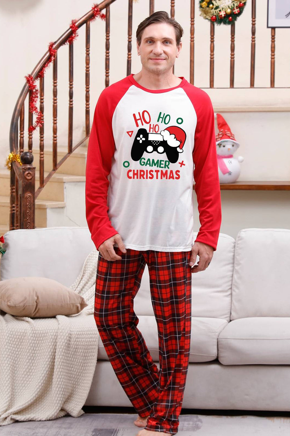 Family Red Plaid Merry Christmas Pajama Sets