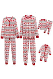 Red Deer Pattern Christmas Family Matching Pajamas Set