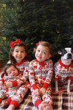 Red Deer Pattern Christmas Family Matching Pajamas Set