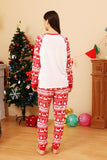 Red Deer Print Christmas Family Matching Pajamas Set