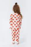 Orange Print Christmas Family Matching Pajamas Set