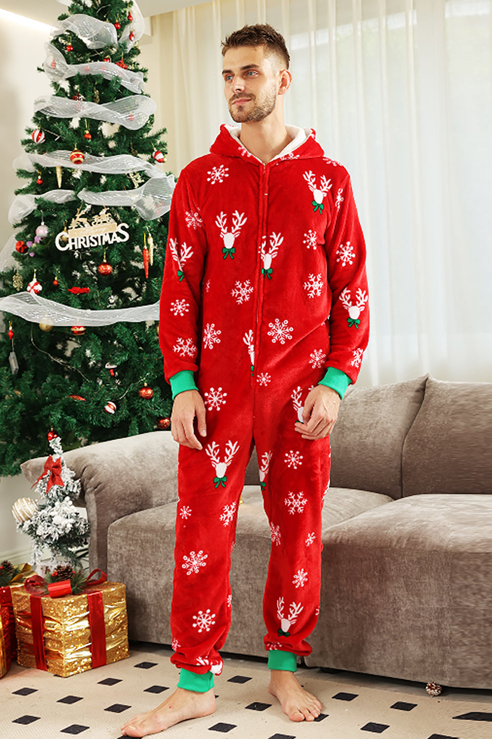 Red Flannel Snowflake Christmas Family Pajamas