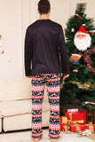 Christmas Black Deer and Snowflake Family Matching Pajamas Set