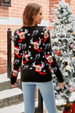Long Sleeves Reindeer Pattern Christmas Sweater