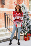 Long Sleeves Reindeer Pattern Christmas Sweater