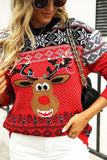 Christmas Red Elk Knitted Pullover Sweater